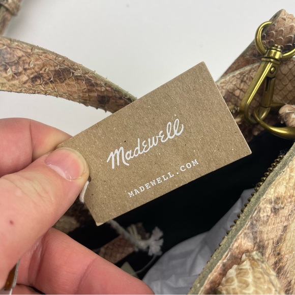 Madewell Snakeskin Zip-Top Transport Leather Crossbody - Picture 7 of 10